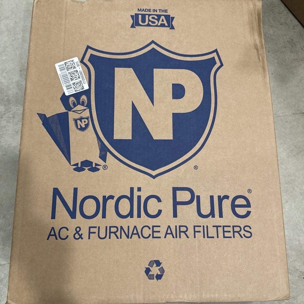 Nordic Pure 20"x 25"x2" Allergen Pleated Furnace Air Filter MERV 12 (3-Pack) Nib